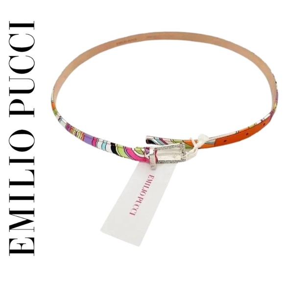 Emilio Pucci Accessories - NWT Pucci Leather Belt With Fabric Outer Unworn // Size 80 CM M L